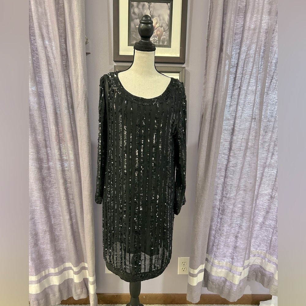 Candela Silk Sequin Midi Dress
